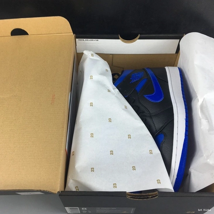 Royal Black Air Jordan Blue Mid 554724-068 1 1023